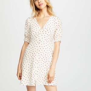 NWT Fresh Strawberries Button Front Silk Dress